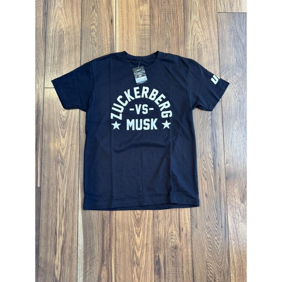 Official UFC Mark Zuckerberg vs Elon Musk Size Medium Black T-shirt - NEW w Tags - Picture 1 of 4